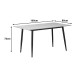 Τραπέζι Gustas  γκρι μαρμάρου sintered stone-μαύρο μέταλλο 160x80x75εκ