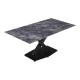 Τραπέζι Tafel pakoword Sintered stone μαύρο με μεταλλικά πόδια σε μαύρη απόχρωση 180x90x76εκ