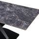 Τραπέζι Tafel pakoword Sintered stone μαύρο με μεταλλικά πόδια σε μαύρη απόχρωση 180x90x76εκ