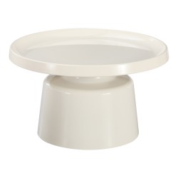 Τραπέζι σαλονιού Ginoze  μέταλλο σε λευκή απόχρωση Φ70x41εκ