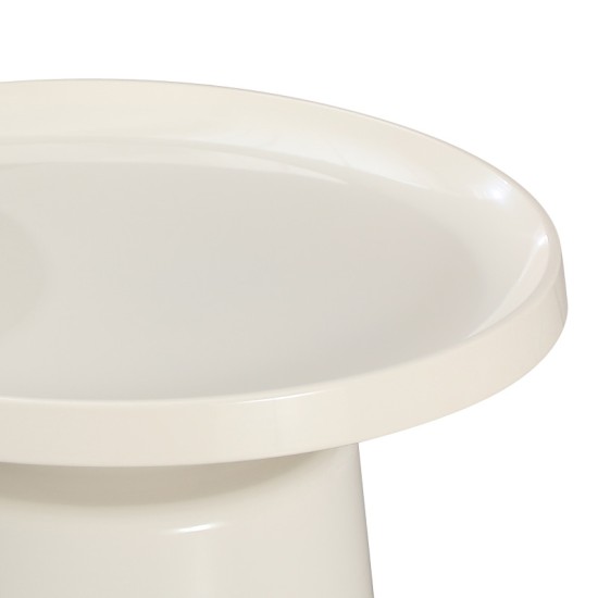 Τραπέζι σαλονιού Ginoze  μέταλλο σε λευκή απόχρωση Φ70x41εκ