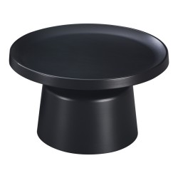 Τραπέζι σαλονιού Ginoze  μέταλλο σε μαύρη απόχρωση Φ70x41εκ