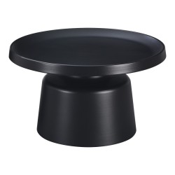 Τραπέζι σαλονιού Ginoze  μέταλλο σε μαύρη απόχρωση Φ70x41εκ