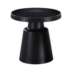 Βοηθητικό τραπέζι Ginoze  μέταλλο σε μαύρη απόχρωση Φ50x50.5εκ