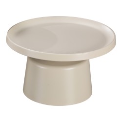 Τραπέζι σαλονιού Ginoze  μέταλλο σε cappuccino απόχρωση Φ70x42,5εκ