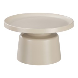 Τραπέζι σαλονιού Ginoze  μέταλλο σε cappuccino απόχρωση Φ70x42,5εκ