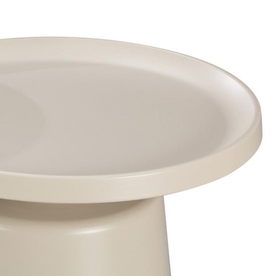 Τραπέζι σαλονιού Ginoze  μέταλλο σε cappuccino απόχρωση Φ70x42,5εκ