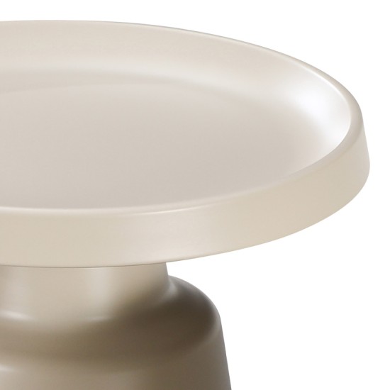 Βοηθητικό τραπέζι Ginoze  μέταλλο σε cappuccino απόχρωση Φ50x50.5εκ