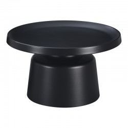 Τραπέζια σαλονιού Ginoze  σετ 2τεμ μέταλλο σε μαύρη απόχρωση