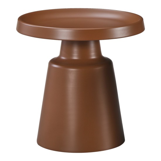 Βοηθητικό τραπέζι Ginoze  μέταλλο σε καφέ απόχρωση Φ50x50.5εκ