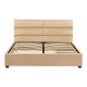 Κρεβάτι διπλό Anay pakoworld με συρτάρι ύφασμα σομόν 160x200εκ Model: 279-000003