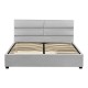 Κρεβάτι διπλό Anay pakoworld με συρτάρι ύφασμα μπεζ 160x200εκ Model: 279-000004