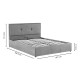 Κρεβάτι διπλό Sonnie pakoworld με αποθηκευτικό χώρο βελούδο καφέ 150x200εκ Model: 279-000005