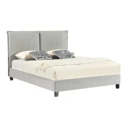 Κρεβάτι διπλό Majus  ύφασμα ανθρακί 160x200εκ