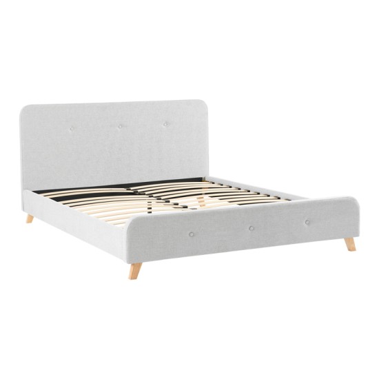 Κρεβάτι διπλό Restel  ύφασμα γκρι 160x200εκ