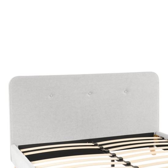 Κρεβάτι διπλό Restel  ύφασμα γκρι 160x200εκ