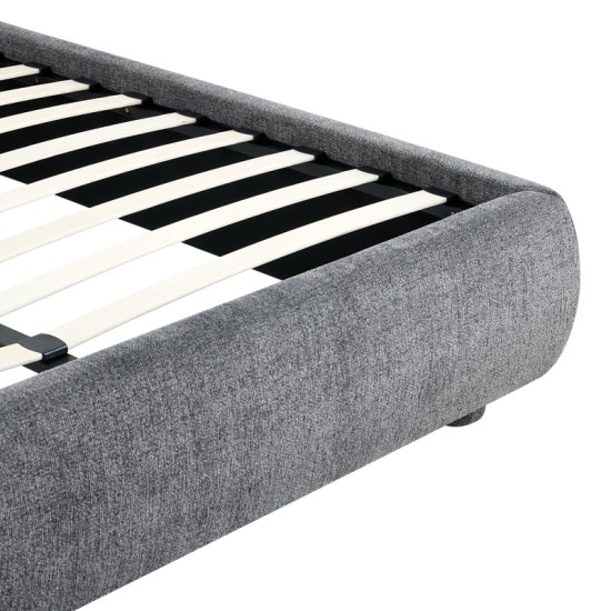 Κρεβάτι Salena  ύφασμα σε ανθρακί απόχρωση 160x200εκ