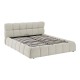 Κρεβάτι Jeby  ύφασμα σε κρεμ απόχρωση με αποθηκευτικό χώρο 160x200εκ
