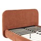 Κρεβάτι Salena  terracotta ύφασμα 160x200εκ