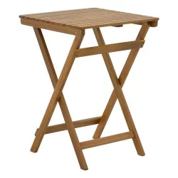 Τραπεζαρία Joter-Lazio  σετ 5τεμ πτυσσόμενο φυσικό μασίφ ξύλο ακακίας 50x50x70εκ