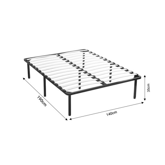 Σομιές μεταλλικός με ανατομικές τάβλες Quinnton  140x190x35εκ Model: 285-000002