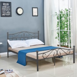 Κρεβάτι Yorick  μαύρο μεταλλικό 140x190εκ