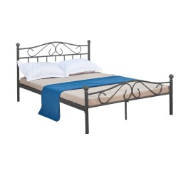 Κρεβάτι Yorick  μαύρο μεταλλικό 140x190εκ