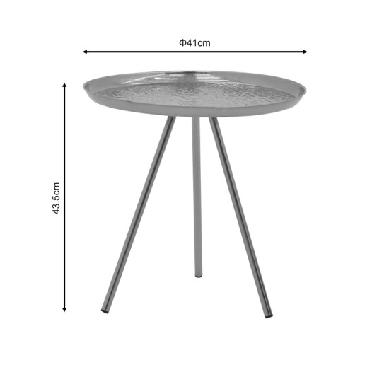 Βοηθητικό τραπέζι Jacksie Inart χρυσό μέταλλο Φ51x54εκ Model: 287-000013