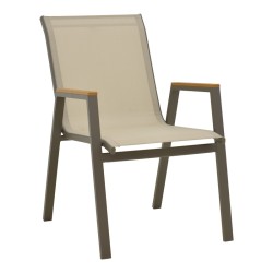 Τραπεζαρία Lafla-Azelie  σετ 9τεμ σαμπανιζέ αλουμίνιο και plywood σε φυσική απόχρωση 160-240x90x75εκ