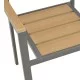 Πολυθρόνα Breze  στοιβαζόμενη plywood σε φυσική-αλουμίνιο σε ανθρακί απόχρωση 57.5x60x88εκ