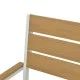 Πολυθρόνα Breze  στοιβαζόμενη plywood σε φυσική-αλουμίνιο σε λευκή απόχρωση 57.5x60x88εκ