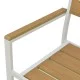Πολυθρόνα Breze  στοιβαζόμενη plywood σε φυσική-αλουμίνιο σε λευκή απόχρωση 57.5x60x88εκ