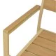 Πολυθρόνα Breze  στοιβαζόμενη plywood σε φυσική-αλουμίνιο σε cappuccino απόχρωση 57.5x60x88εκ