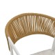 Πολυθρόνα Glisten pakoworld στοιβαζόμενη rattan μπεζ-λευκό 56x62x77εκ Model: 291-000005