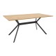 Τραπέζι Nerelis φυσικό mdf και πόδι μαύρο μέταλλο 160x90x75εκ Τραπέζι Nerelis φυσικό mdf και πόδι μαύρο μέταλλο 160x90x75εκ