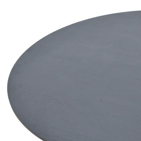 Τραπέζι Xuson mdf σε ανθρακί απόχρωση με πόδι μαύρο μέταλλο Φ120x75εκ Τραπέζι Xuson mdf σε ανθρακί απόχρωση με πόδι μαύρο μέταλλο Φ120x75εκ