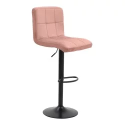 Σκαμπό μπαρ Remina  πτυσσόμενο σάπιο μήλο βελούδο-βάση μαύρο μέταλλο 44x44x112εκ