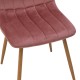 Καρέκλα Noor  βελούδο σάπιο μήλο - πόδια σε φυσική απόχρωση 44x53x86εκ