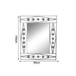 Καθρέπτης Roteron Inart χρυσό μέταλλο 80x2x100εκ Model: 295-000007