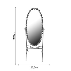 Καθρέπτης Present Inart μαύρο μέταλλο 63.5x50x171εκ Model: 295-000010