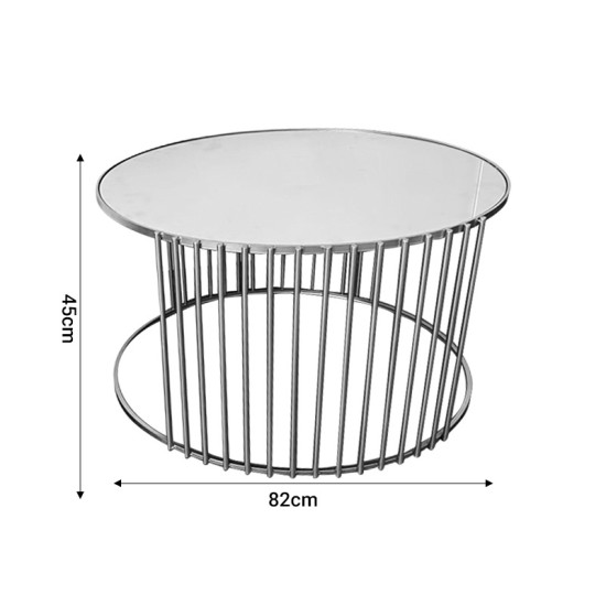 Tραπέζια σαλονιού Boron Inart χρυσό σετ 2τεμ μέταλλο Model: 295-000011