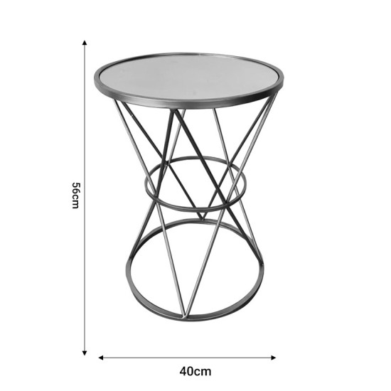 Βοηθητικό τραπέζι σαλονιού Vogarton Inart χρυσό 40x40x56εκ Model: 295-000012