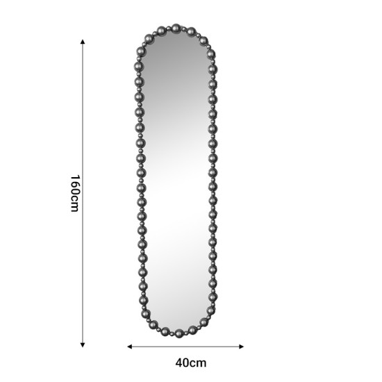 Καθρέπτης Baris Inart χρυσό μέταλλο 40x4.5x160εκ Model: 295-000017