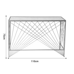 Κονσόλα Gioni Inart χρυσό μέταλλο 110x30x75εκ Model: 295-000019