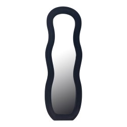 Καθρέπτης Glinde Inart βελούδο σε μαύρη απόχρωση 50x3.3x150εκ