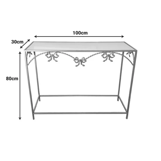 Κονσόλα Frensia Inart μέταλλο σε χρυσή απόχρωση 100x30x80εκ
