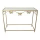 Κονσόλα Frensia Inart μέταλλο σε χρυσή απόχρωση 100x30x80εκ