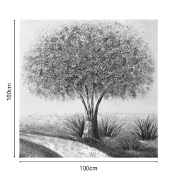 Πίνακας σε καμβά Forestree I Inart 100x3x100εκ Model: 296-000013