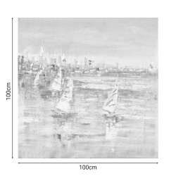 Πίνακας σε καμβά Watery Inart 100x3x100εκ Model: 296-000016