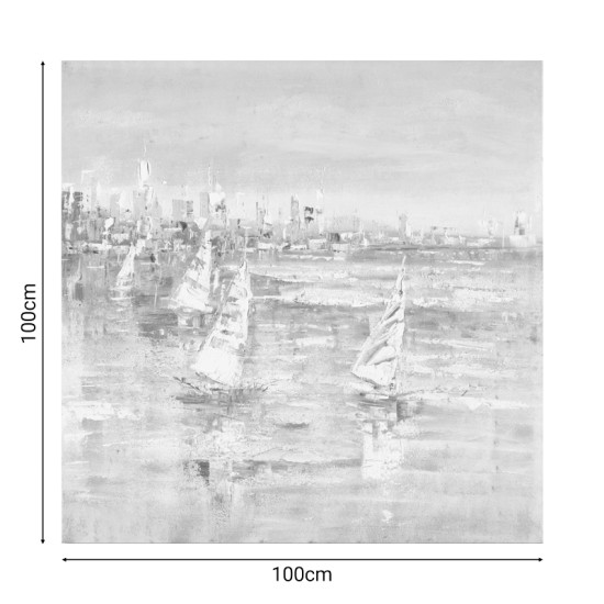 Πίνακας σε καμβά Watery Inart 100x3x100εκ Model: 296-000016